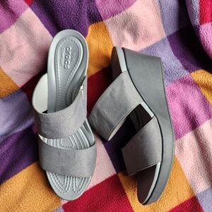 Crocs Leigh 2 Strap Wedge Sandals